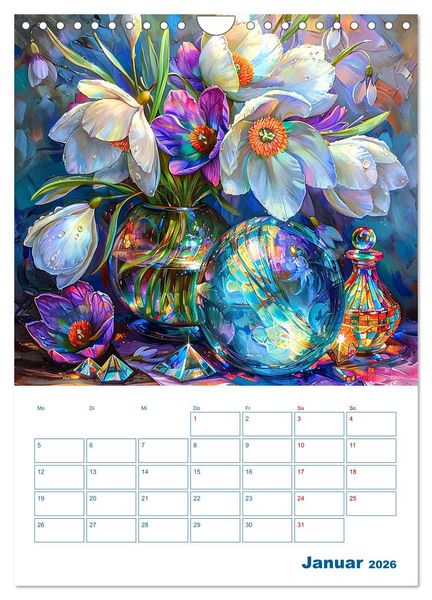 Produktbild: Blumenglanz (Wandkalender 2026 DIN A4 hoch), CALVENDO Monatskalender