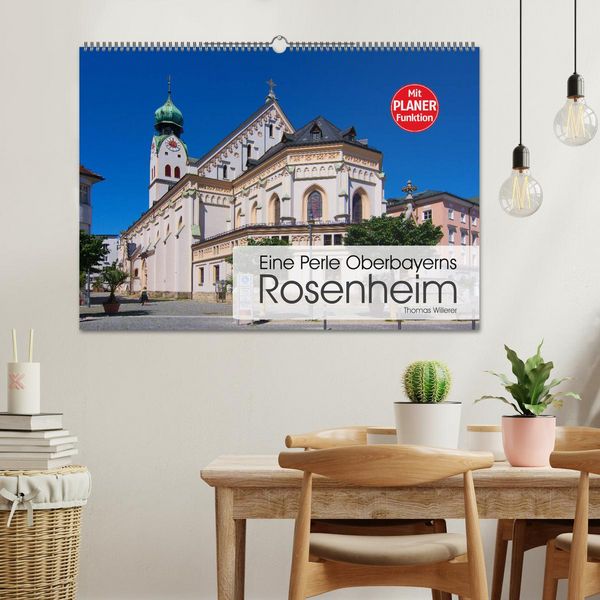 Produktbild: Eine Perle Oberbayerns - Rosenheim (Wandkalender 2026 DIN A2 quer), CALVENDO Monatskalender