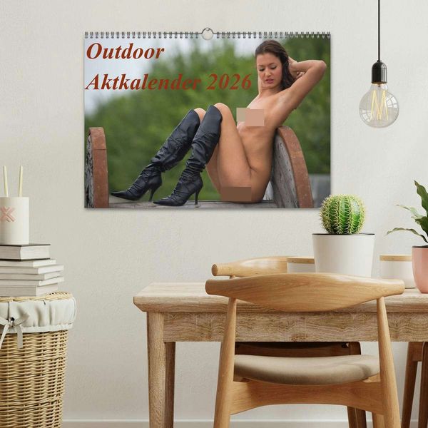 Produktbild: Outdoor Aktkalender 2026 (Wandkalender 2026 DIN A3 quer), CALVENDO Monatskalender
