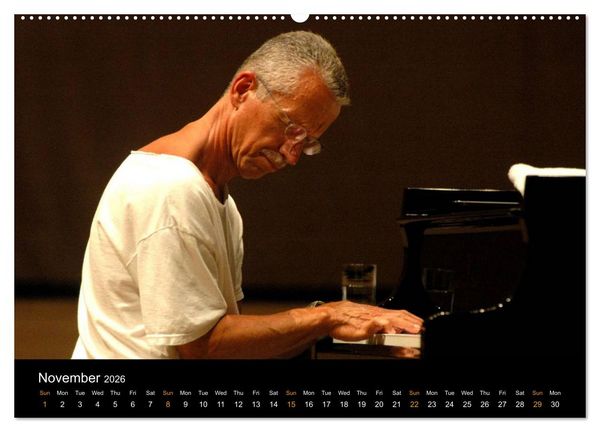 Produktbild: Jazz Pianists 2026 (High Quality Premium Wall Calendar 2026 DIN A2 landscape),CALVENDO 12 Month Wall Calendar