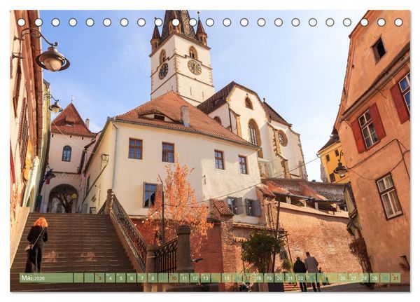 Produktbild: Zauberhaftes Sibiu - Die Perle Siebenb&uuml;rgens in Rum&auml;nien (Tischkalender 2026 DIN A5 quer), CALVENDO Monatskalender