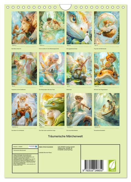 Produktbild: Tr&auml;umerische M&auml;rchenwelt (Wandkalender 2026 DIN A4 hoch), CALVENDO Monatskalender