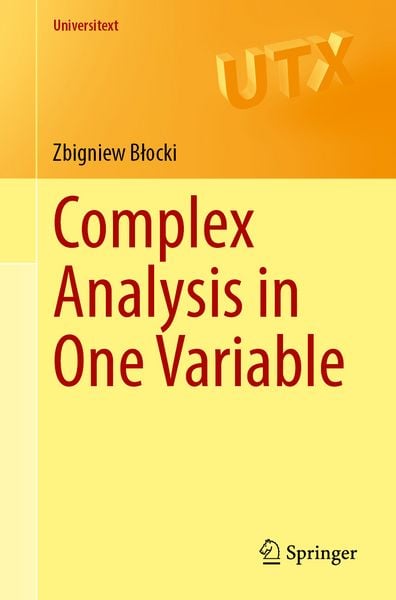 Produktbild: Complex Analysis in One Variable