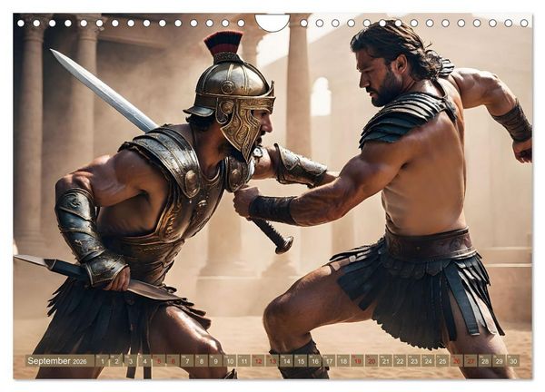 Produktbild: Gladiatoren - ein Leben f&uuml;r den Kampf (Wandkalender 2026 DIN A4 quer), CALVENDO Monatskalender