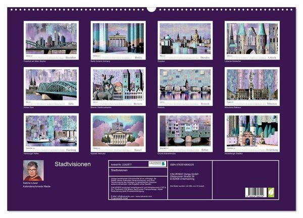 Produktbild: Stadtvisionen (Wandkalender 2027 DIN A2 quer), CALVENDO Monatskalender