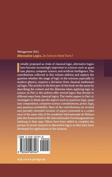 Produktbild: Alternative Logics. Do Sciences Need Them?