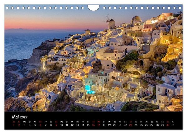 Produktbild: Leuchtende St&auml;dte (Wandkalender 2027 DIN A4 quer), CALVENDO Monatskalender