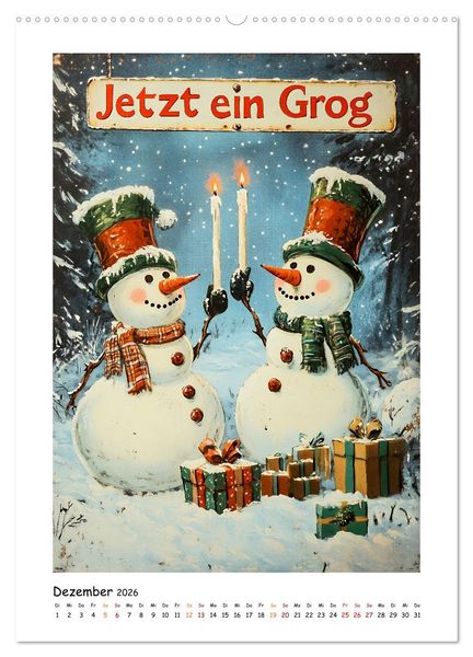 Produktbild: Retro Schilder (Wandkalender 2026 DIN A2 hoch), CALVENDO Monatskalender