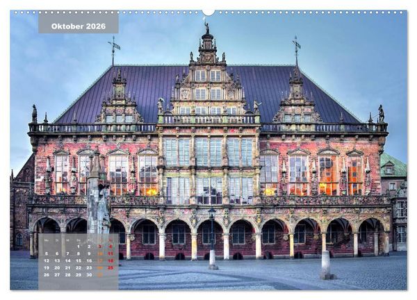 Produktbild: Die Freie Hansestadt Bremen (hochwertiger Premium Wandkalender 2026 DIN A2 quer), Kunstdruck in Hochglanz