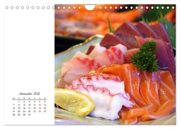 Produktbild: Sashimi und Sushi. Japans K&ouml;stlichkeiten (Wandkalender 2026 DIN A4 quer), CALVENDO Monatskalender