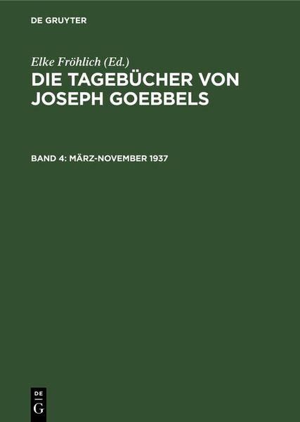 Produktbild: M&auml;rz-November 1937