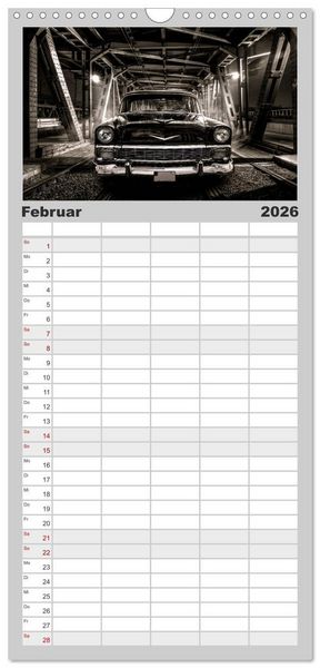 Produktbild: Familienplaner 2026 - American Classic Cars mit 5 Spalten (Wandkalender, 21 x 45 cm) CALVENDO