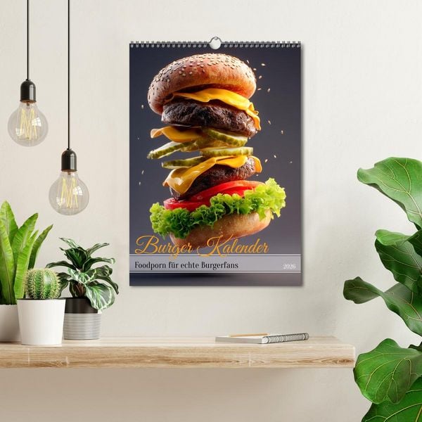 Produktbild: Burger Kalender - Foodporn f&uuml;r echte Burgerfans (Wandkalender 2026 DIN A3 hoch), CALVENDO Monatskalender