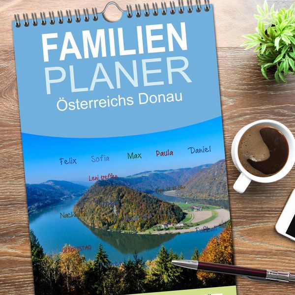 Produktbild: Familienplaner 2026 - &Ouml;sterreichs Donau mit 5 Spalten (Wandkalender, 21 x 45 cm) CALVENDO