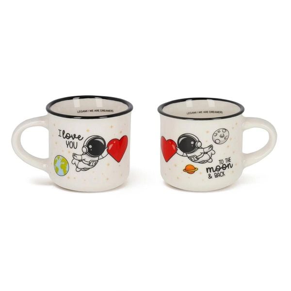 Legami 2er Set Kaffeetassen - Espresso For Two - Weltall