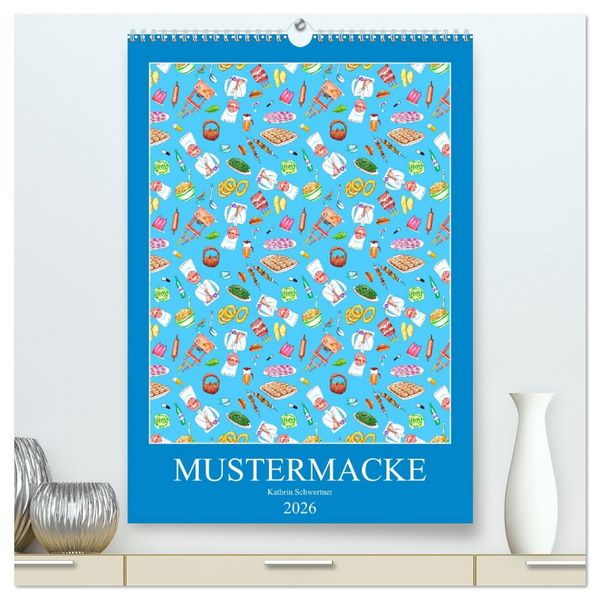 Produktbild: MUSTERMACKE (hochwertiger Premium Wandkalender 2026 DIN A2 hoch), Kunstdruck in Hochglanz