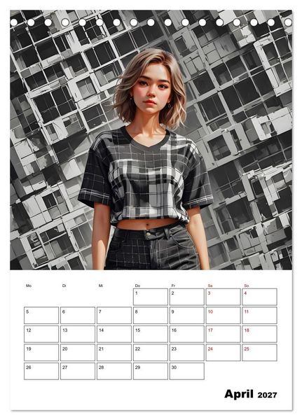 Produktbild: Schachspiel der Mode (Tischkalender 2027 DIN A5 hoch), CALVENDO Monatskalender