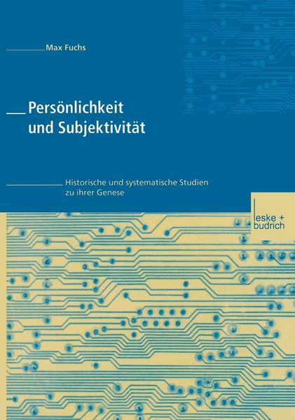 Produktbild: Pers&ouml;nlichkeit und Subjektivit&auml;t