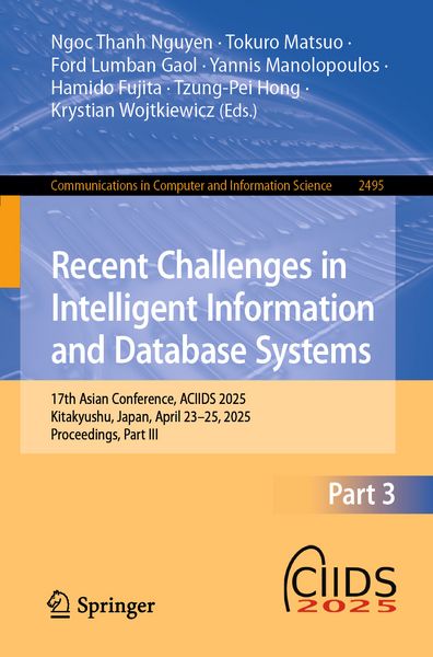 Produktbild: Recent Challenges in Intelligent Information and Database Systems