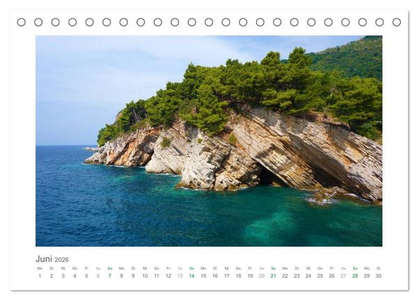 Produktbild: Traumhaftes Montenegro - Entdecken Sie die Perle der Adria im S&uuml;den Europas (Tischkalender 2026 DIN A5 quer), CALVENDO Monatskalender