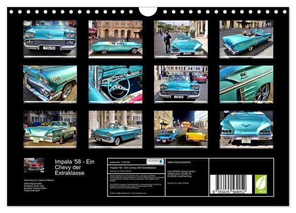 Produktbild: Impala '58 - Ein Chevy der Extraklasse (Wandkalender 2025 DIN A4 quer), CALVENDO Monatskalender
