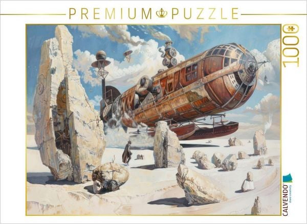 CALVENDO Puzzle Steampunk-Luftschiffe | 1000 Teile Lege-Größe 64x48cm Foto-Puzzle für glückliche Stunden