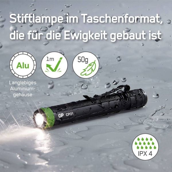 Produktbild: GP Discovery GPDISFLCP21BL812 GPDISFLCP21BL812 Penlight batteriebetrieben LED 11.5mm Schwarz