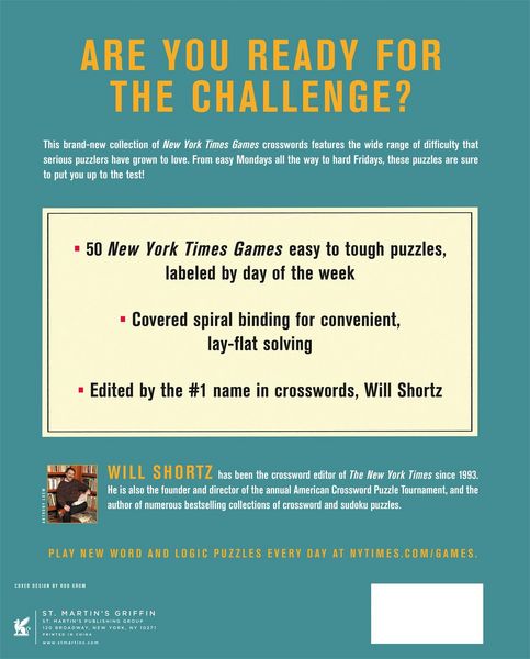 Produktbild: New York Times Games Monday Through Friday 50 Easy to Tough Crossword Puzzles Volume 10