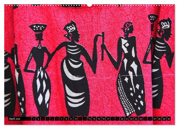 Produktbild: Farbenfrohes Afrika (hochwertiger Premium Wandkalender 2026 DIN A2 quer), Kunstdruck in Hochglanz