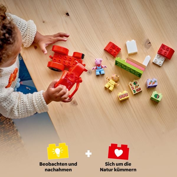 Produktbild: LEGO DUPLO 10468 Peppa Wutz Traktor und Marktstand, Traktor Spielzeug