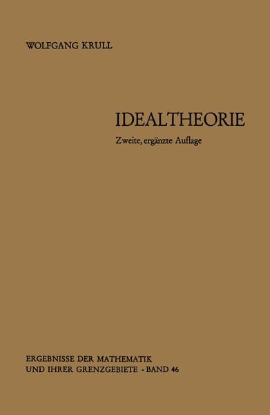 Idealtheorie, Taschenbuch von Wolfgang Krull, Springer Berlin, 9783642870347