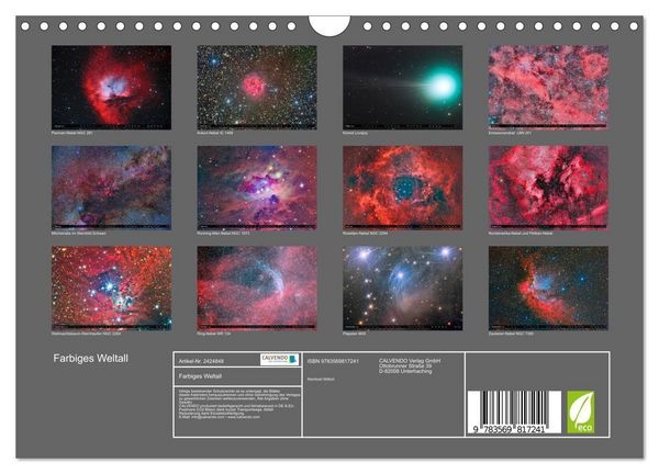 Produktbild: Farbiges Weltall (Wandkalender 2027 DIN A4 quer), CALVENDO Monatskalender
