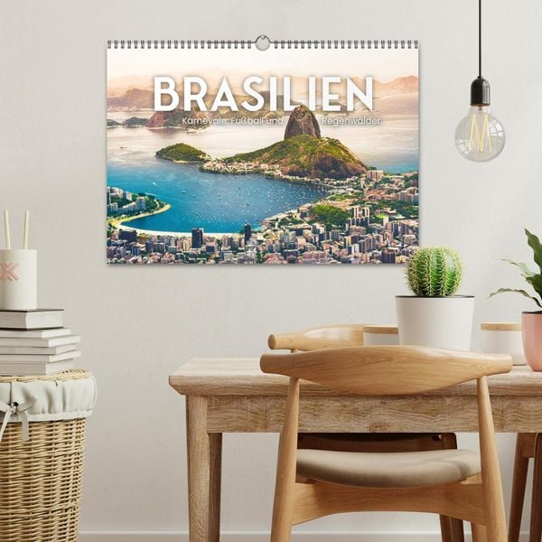 Produktbild: Brasilien - Karnevale, Fu&szlig;ball und Regenw&auml;lder. (Wandkalender 2026 DIN A3 quer), CALVENDO Monatskalender