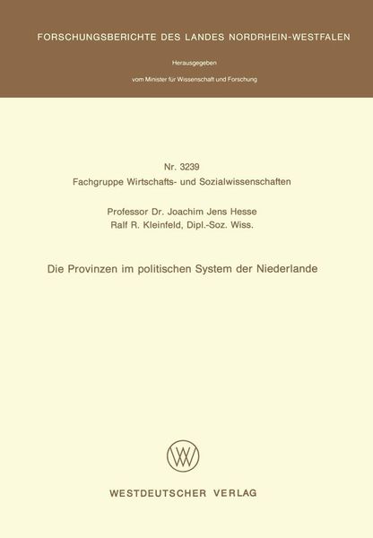 Produktbild: Die Provinzen im politischen System der Niederlande