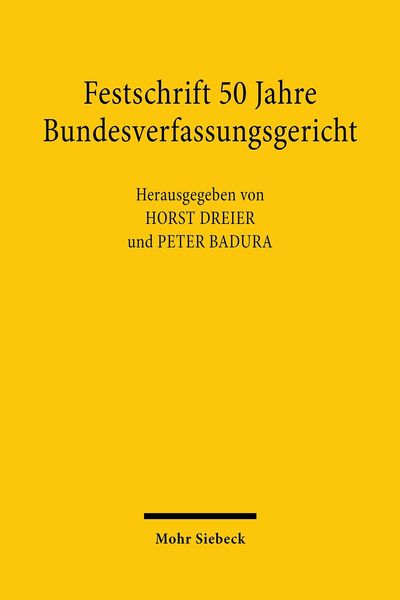 Produktbild: Festschrift 50 Jahre Bundesverfassungsgericht