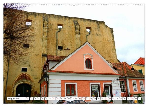 Produktbild: Melk und D&uuml;rnstein, zwei malerische St&auml;dtchen in der Wachau (hochwertiger Premium Wandkalender 2026 DIN A2 quer), Kunstdruck in Hochglanz