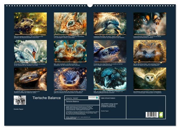 Produktbild: Tierische Balance (Wandkalender 2026 DIN A2 quer), CALVENDO Monatskalender