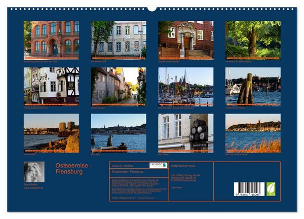 Produktbild: Ostseereise - Flensburg (hochwertiger Premium Wandkalender 2026 DIN A2 quer), Kunstdruck in Hochglanz