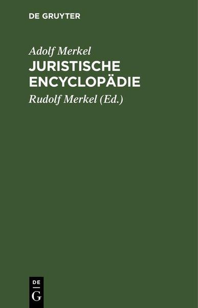 Produktbild: Juristische Encyclop&auml;die