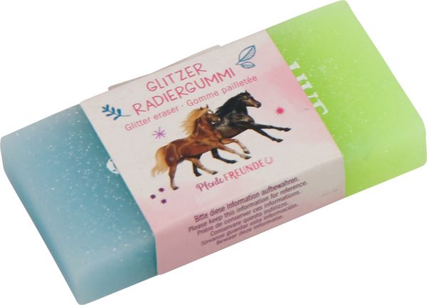 Produktbild: Glitzer Radiergummi / Pferdefreunde