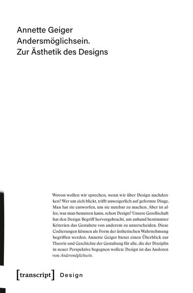 Produktbild: Andersm&ouml;glichsein. Zur &Auml;sthetik des Designs