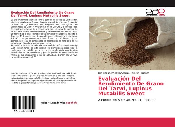Produktbild: Evaluaci&oacute;n Del Rendimiento De Grano Del Tarwi, Lupinus Mutabilis Sweet