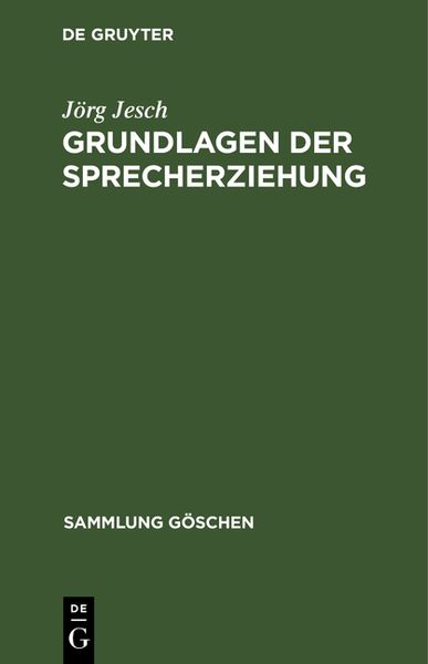 Produktbild: Grundlagen der Sprecherziehung