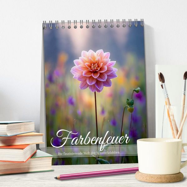 Produktbild: Farbenfeuer (Tischkalender 2026 DIN A5 hoch), CALVENDO Monatskalender
