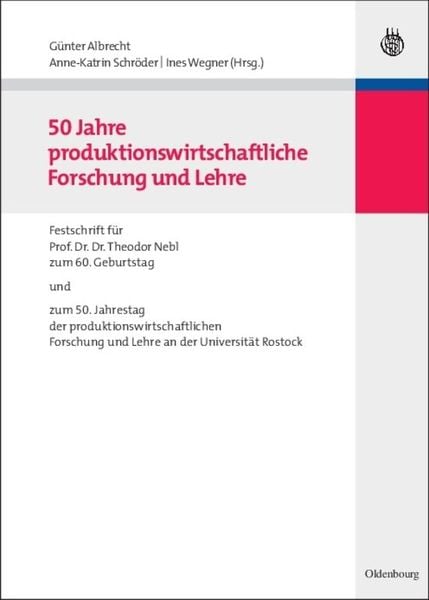 Produktbild: 50 Jahre produktionswirtschaftliche Forschung und Lehre