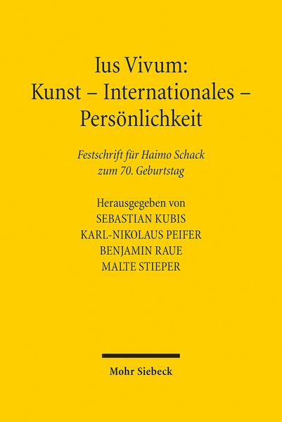 Produktbild: Ius Vivum: Kunst - Internationales - Pers&ouml;nlichkeit