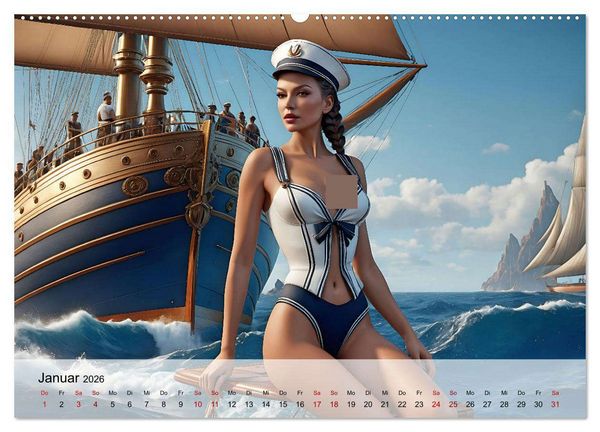 Produktbild: Maritime Leidenschaft - Sonne, Meer und hei&szlig;e Flirts (Wandkalender 2026 DIN A2 quer), CALVENDO Monatskalender