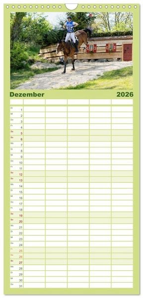Produktbild: Familienplaner 2026 - Die Buschreiter mit 5 Spalten (Wandkalender, 21 x 45 cm) CALVENDO