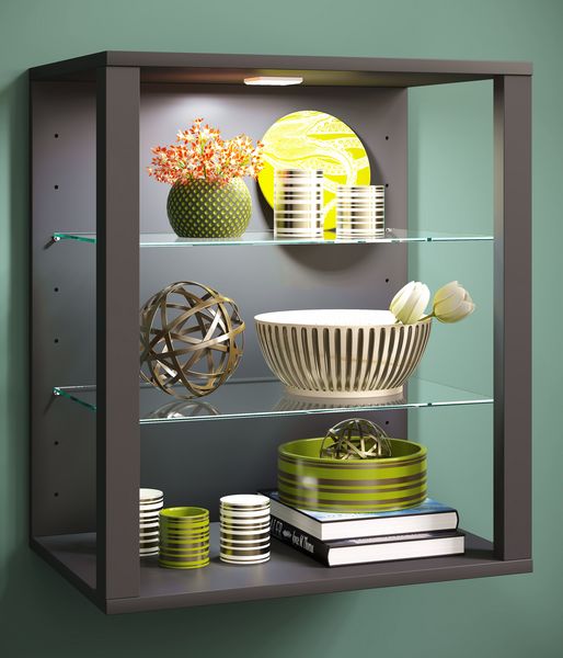 Produktbild: Holz Glas Stand Vitrine Sammelvitrine Glasol SW