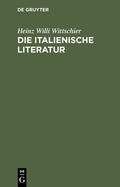 Produktbild: Die italienische Literatur